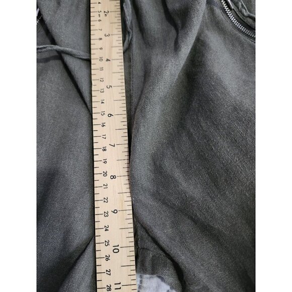 One By Chapter One Linen Blend Jogger Khaki Green Size Small - Picture 7 of 7